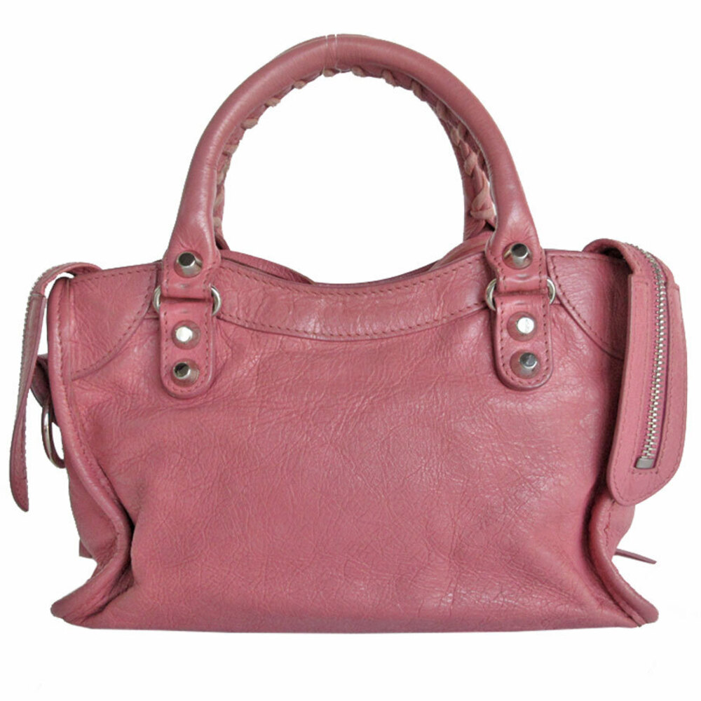 Balenciaga City crossbody shoulder bag pink silver leather - Picture 2 of 4